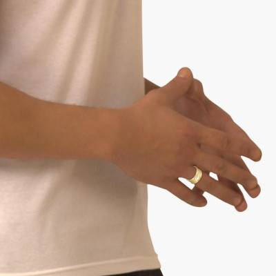 Gold-Tone Steel Backhand Ring - 2040486G - Lacoste