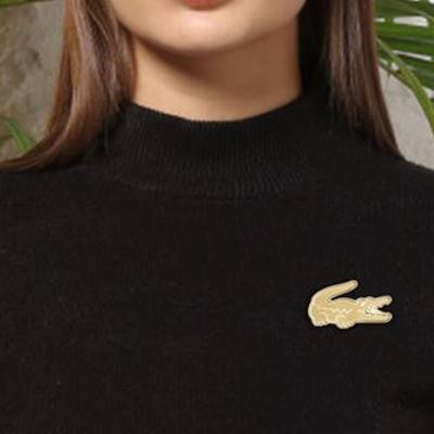 Broche Crocodile en Acier Doré - 2040484 - Lacoste