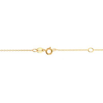 750/1000 Yellow Gold & 5 Pierced Sapphires Bracelet, Length 16 cm to 18 cm - Demetra