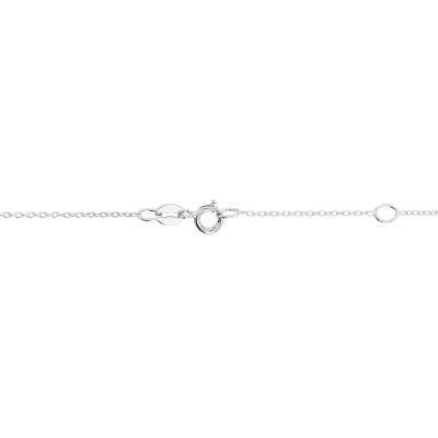 750/1000 White Gold & 5 Pierced Sapphires Bracelet, Length 16 cm to 18 cm - Demetra