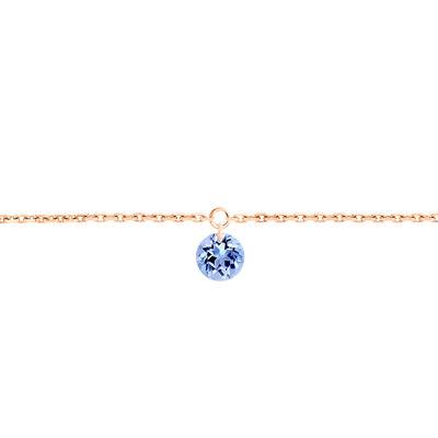 750/1000 Rose Gold & Drilled Sapphire 0.30 ct Bracelet, Length 16 cm to 18 cm - Demetra