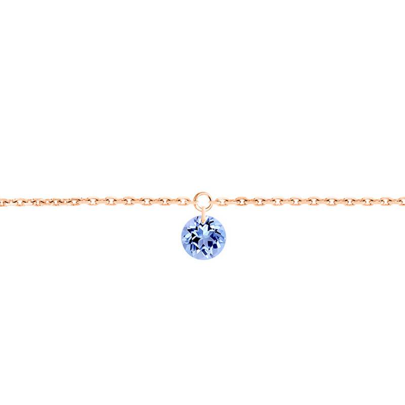 750/1000 Rose Gold & Drilled Sapphire 0.30 ct Bracelet, Length 16 cm to 18 cm - Demetra