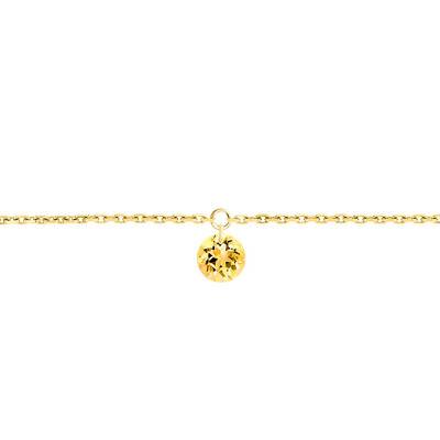750/1000 Yellow Gold & Drilled Yellow Sapphire 0.30 ct Bracelet, Length 16 cm to 18 cm - Demetra