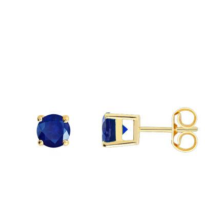 Boucles d'Oreilles Saphir Or Jaune 750 - Demetra