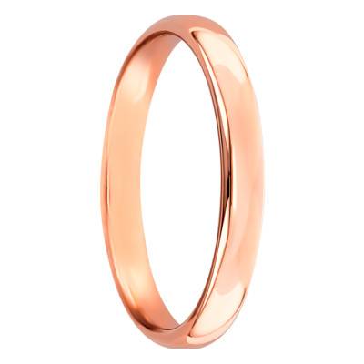 Alliance Jonc Parisien en Or Rose 750, Largeur 3 mm - Ponce