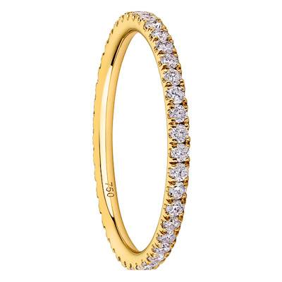 Alliance Eternity Majestueuse en Or Jaune 750 & Diamants - Verifine