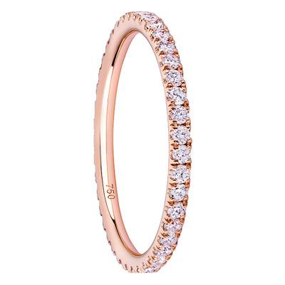 Alliance Eternity Majestueuse en Or Rose 750 & Diamants - Verifine