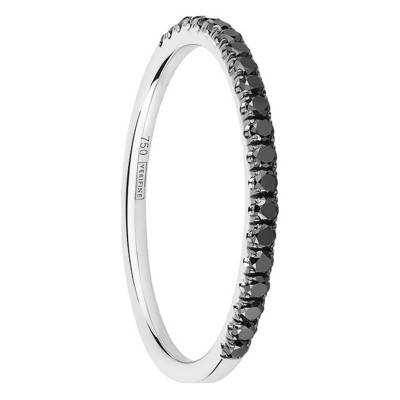 Alliance Half Eternity en Or Blanc 750 & Diamants Noirs 0,25 ct - Verifine