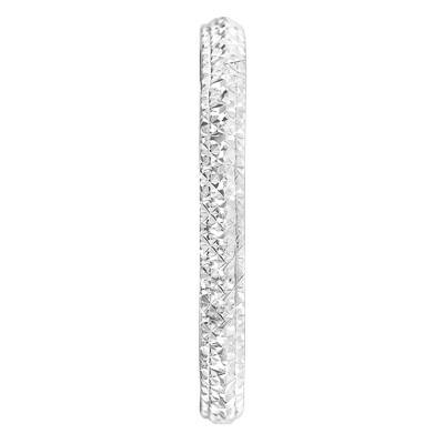 Diamanteka 375 White Gold Half-Domed Wedding Ring, Width 2.50 mm - Ponce
