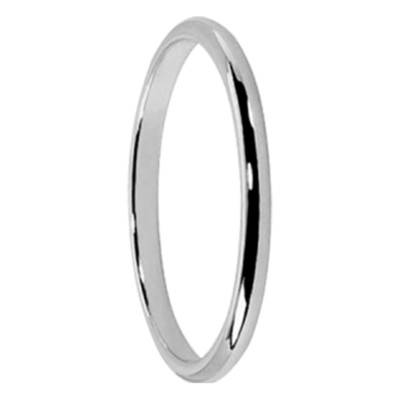 Platinum Half-Round Standard Wedding Ring, Width 1.50 to 5.00 mm - Ponce