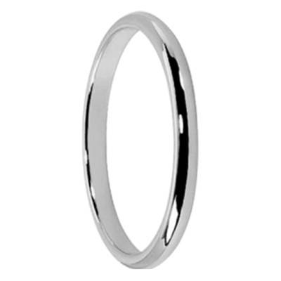 Platinum Half-Round Standard Wedding Ring, Width 1.50 to 5.00 mm - Ponce