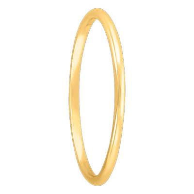 750 Yellow Gold Comfort-Fit Round Plain Band Wedding Ring, Width 1 mm - Ponce