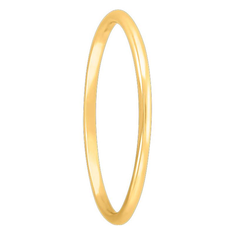 750 Yellow Gold Comfort-Fit Round Plain Band Wedding Ring, Width 1 mm - Ponce