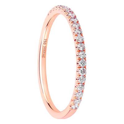 Alliance Half Eternity en Or Rose 750 & Diamant 0,23 ct - Verifine