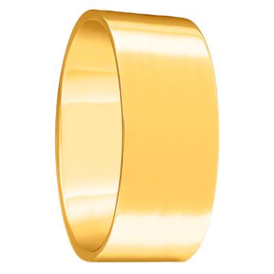 Alliance Ruban Allégée en Or Jaune 750, Largeur 7 mm - Ponce