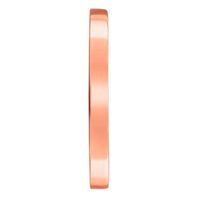Alliance Ruban Allégée en Or Rose 750, Largeur 1,50 mm - Ponce