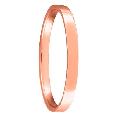 Alliance Ruban Standard Or Rose 750, Largeur 2 mm - Ponce
