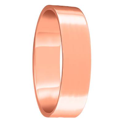 Alliance Ruban Standard en Or Rose 750, Largeur 5 mm - Ponce