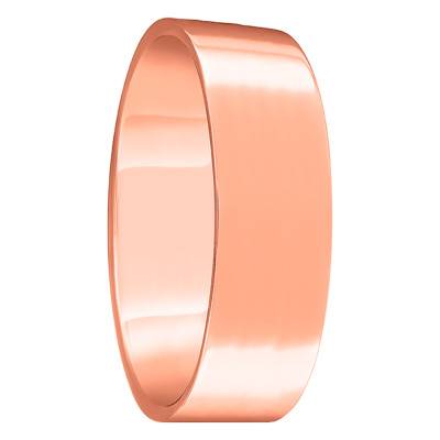 Alliance Ruban Standard en Or Rose 750, Largeur 6 mm - Ponce