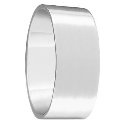 Alliance Ruban Standard en Or Blanc 750, Largeur 7 mm - Ponce