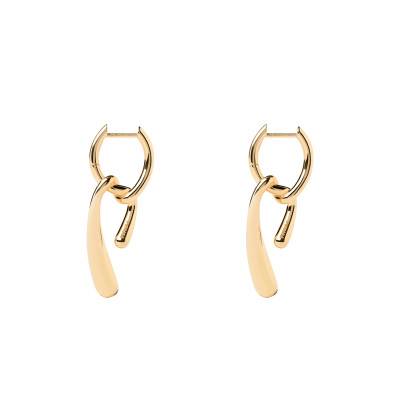 Boucles d'oreilles Twist en Argent Doré - AR01-D27-U - Pdpaola