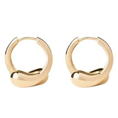 Créoles Loop en Argent Doré, Diamètre 12 mm - AR01-C85-U - Pdpaola
