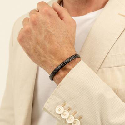 Bracelet Tailored en Acier Noir - 1580673 - Boss
