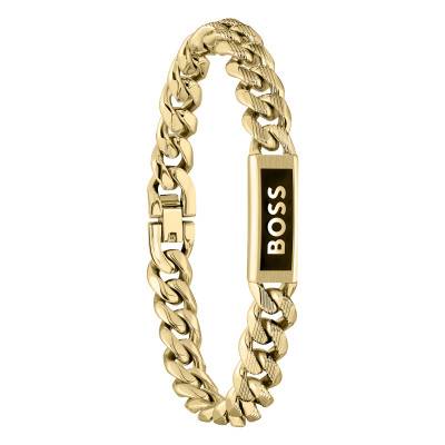 Bracelet Kassy Emblem en Acier Doré, Longueur 19 cm - 1580680M - Boss