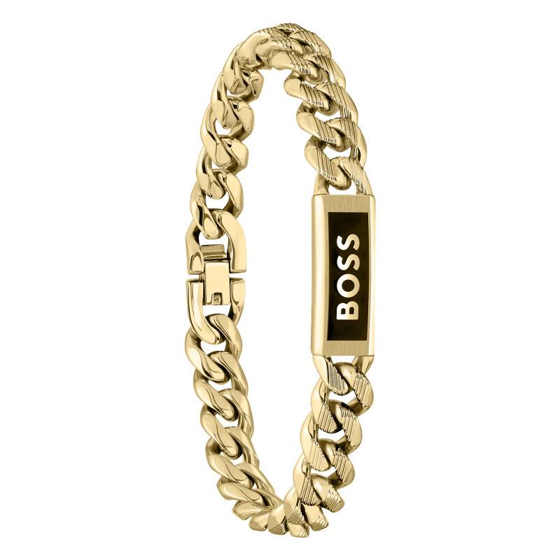 Gold-Tone Steel Kassy Emblem Bracelet, 19 cm - 1580680M - Boss