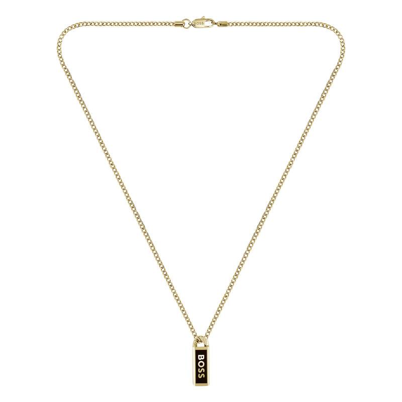 Gold-Tone Steel Kassy Emblem Necklace 56 cm - 1580678 - Boss