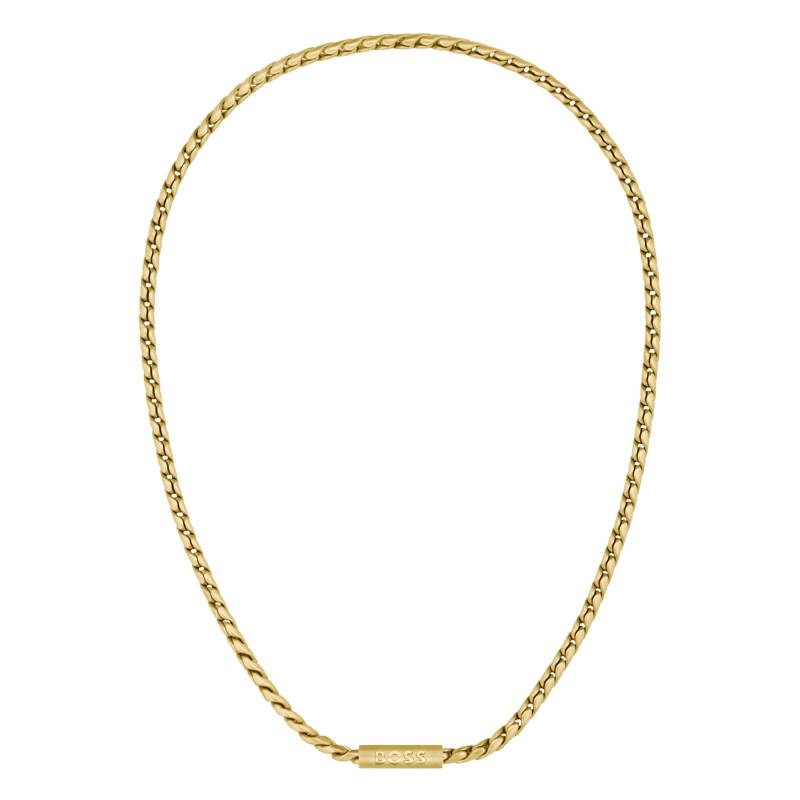 Doran Gold-Tone Steel Curb Chain Necklace, 56 cm - 1580694 - Boss