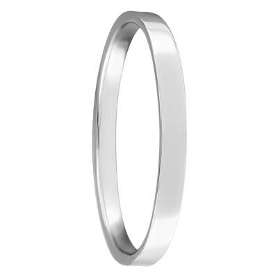 Alliance Ruban Allégée en Platine 950, Largeur 2 mm - Ponce