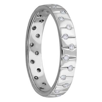 Cassiopée Standard Platinum & Diamond Wedding Ring 0,28 ct - Ponce