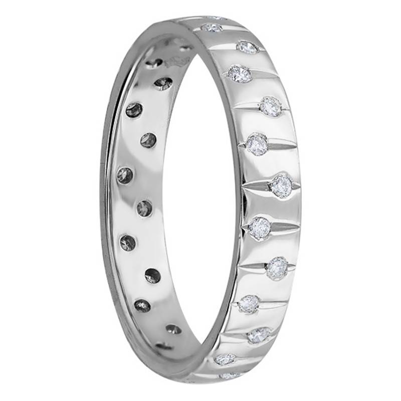 Cassiopée Standard Platinum & Diamond Wedding Ring 0,28 ct - Ponce