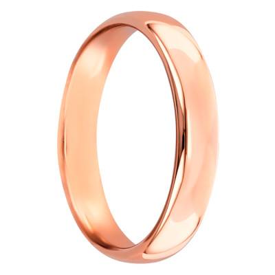 750/1000 Rose Gold Parisian Comfort Fit Wedding Ring 4 mm Width - Ponce