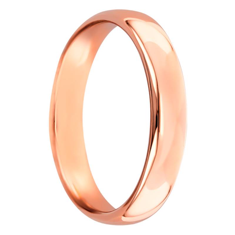 750/1000 Rose Gold Parisian Comfort Fit Wedding Ring 4 mm Width - Ponce