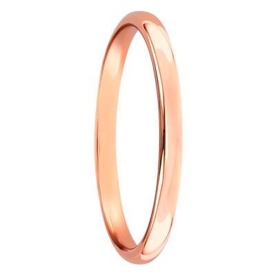 Alliance Jonc Parisien en Or Rose 750, Largeur 2 mm - Ponce
