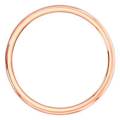 Alliance Jonc Parisien en Or Rose 750, Largeur 2 mm - Ponce