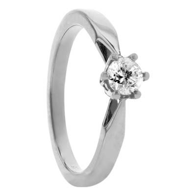 Bague Solitaire Venise Or Blanc & Diamant 0,35ct - Amore