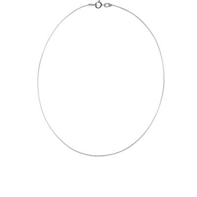 Collier Fil de Nylon Fermoir Or Blanc 750, Longueur 35 à 45 cm - Diamond Lady