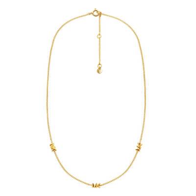 Kors MK 925 Silver Yellow Gold-Plated Necklace, Length 38 cm to 43 cm - Michael Kors
