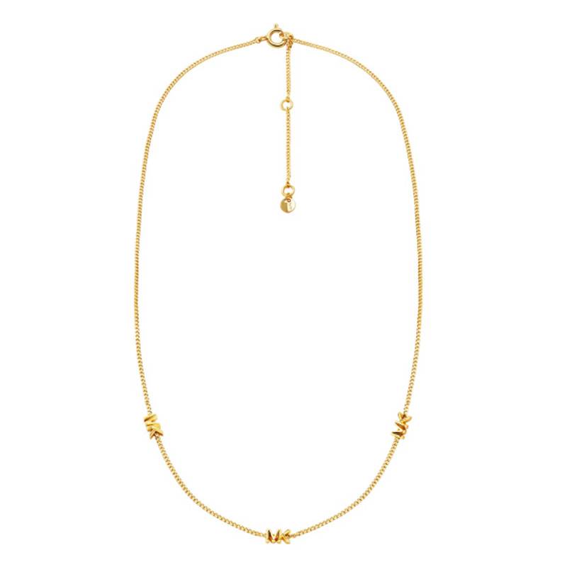 Kors MK 925 Silver Yellow Gold-Plated Necklace, Length 38 cm to 43 cm - Michael Kors