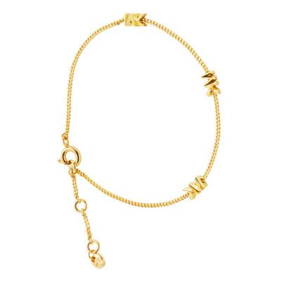 Kors MK Yellow Gold-Plated 925 Silver Bracelet, Length 16 cm to 18.50 cm - Michael Kors