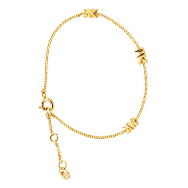 Kors MK Yellow Gold-Plated 925 Silver Bracelet, Length 16 cm to 18.50 cm - Michael Kors