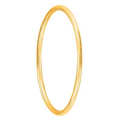 Yellow Gold-Plated Round Wire Bangle, 63 mm Diameter, 1.50 mm to 4 mm Width - Emanessence