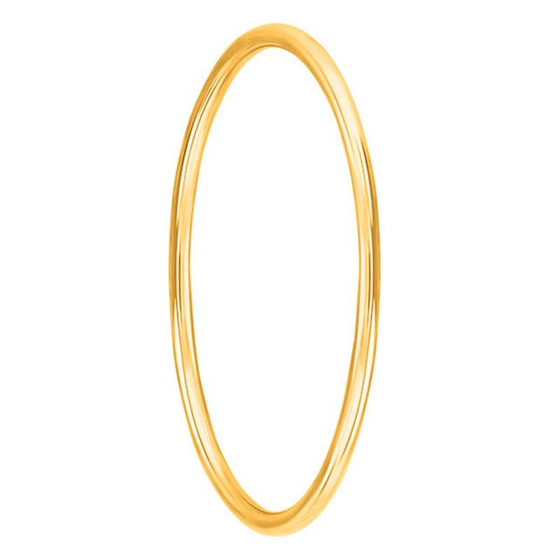 Yellow Gold-Plated Round Wire Bangle, 63 mm Diameter, 1.50 mm to 4 mm Width - Emanessence
