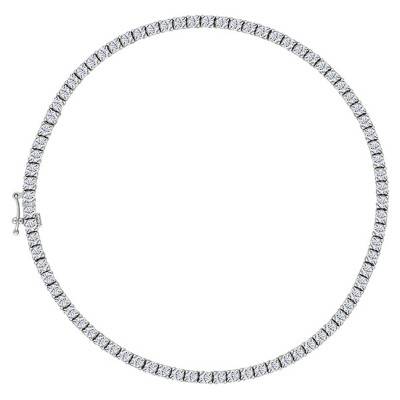 Bracelet Rivière diamants 2ct GSI, Or Blanc 750, Longueur 18 cm - Divine