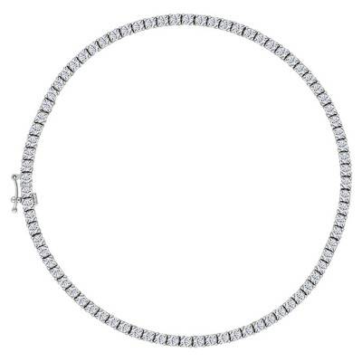 Bracelet Rivière diamants 1ct GSI, Or Blanc 750, Longueur 18 cm - Divine