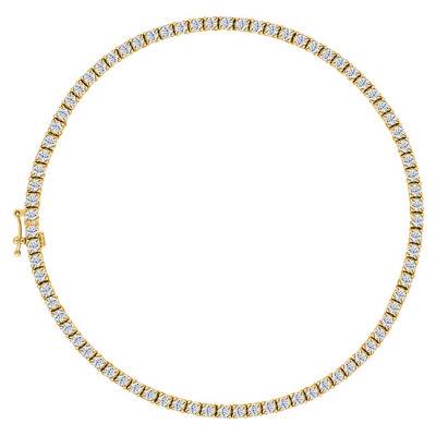 Bracelet Rivière diamants 2ct GSI, Or Jaune 750, Longueur 18 cm - Divine