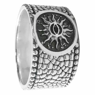 925 Sterling Silver Sun Signet Ring - Orus Bijoux